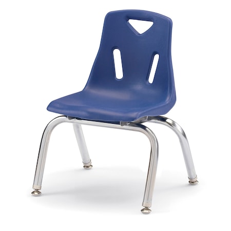 Jonti-Craft Berries Stacking Chair with Chrome-Plated Legs, 10 in. Ht, Blue 8140JC1003